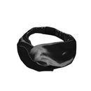 Elegantes schwarzes Seidenstirnband aus Satin mit Twist für stilvollen Look
