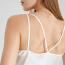 Weißes Satin-Camisole Elegantes Seidentanktop für Damen, luxuriös und elegant