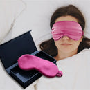Fuchsia Schlaf-Seidenmaske aus rosa Seide für einen erholsamen Schlaf