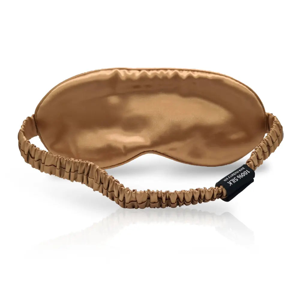 Goldene Schlaf-Seidenmaske aus goldener Seide für luxuriösen Schlaf