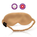 Goldene Schlaf-Seidenmaske aus beigem Seidenstoff für Erwachsene, optimaler Schlafkomfort