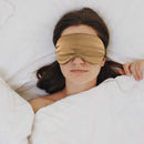 Goldene Schlaf-Seidenmaske, luxuriöser goldener Schlafschutz für erholsamen Schlaf