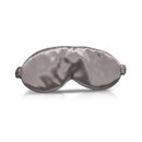 Graue Schlaf-Seidenmaske aus Satin für angenehmen Schlaf und Blickdichte