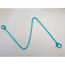 Türkis farbene Plastikankette mit Karabinern für Masken, Halskette für Masken blau