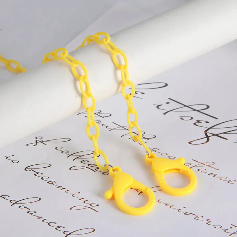 Collier pour masques jaune