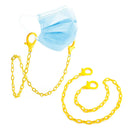 Blaues OP-Masken mit gelber Kette, Produkt Halskette für Masken gelb
