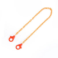 Orange Kunststoffkette mit roten Krabbenverschluss für Masken Halskette