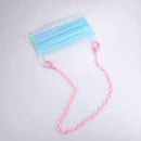 Blauer OP-Masken mit pinkem Chain an der Halskette für Masken rosa