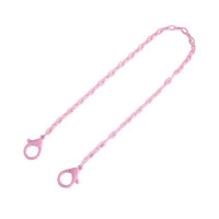 Rosa Plastik-Kettenmaskenhalter Halskette für Masken, modisches Accessoire