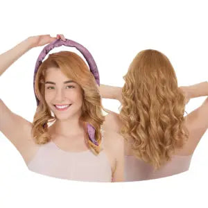 Ensemble de boucles en soie premium violet