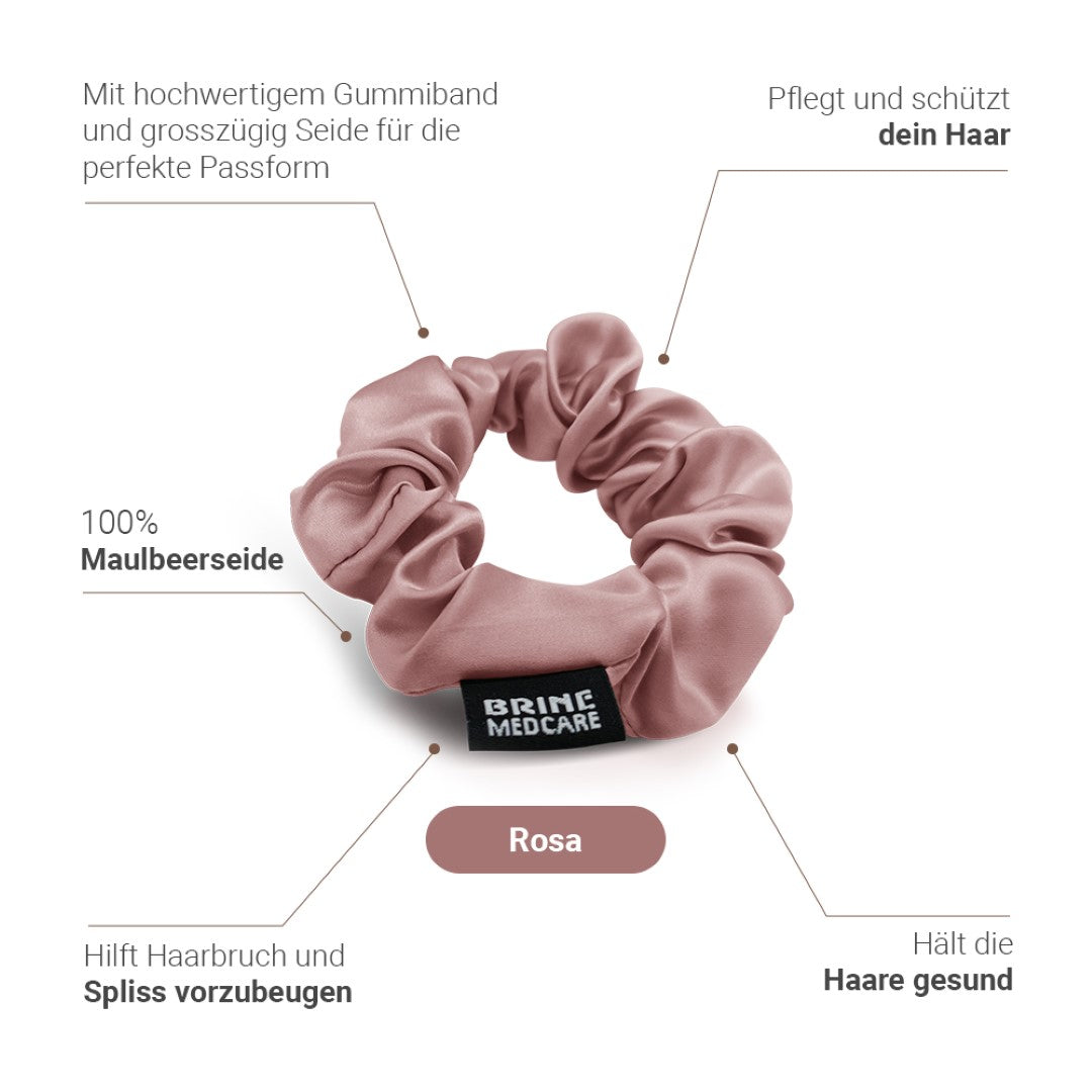 Seiden-Scrunchie Rosa