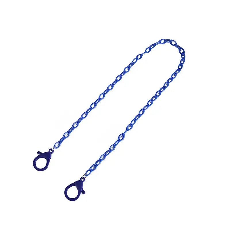Blaues Metallkette mit Lobster-Verschlüssen für Maskenhalter dunkelblau
