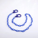 Blaue Plastik-Kette mit lila Verriegelungen für Maskenhalter dunkelblau