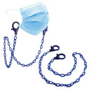 Dunkelblaue Maskenhalter mit Kettenband für chirurgische Masken