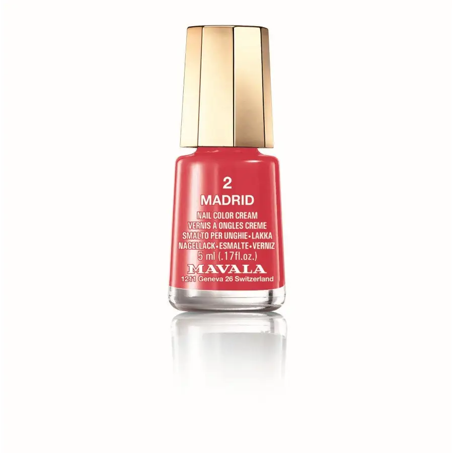 Mini Color Mavala Nagellack mit rotem Nagellack und goldenem Deckel