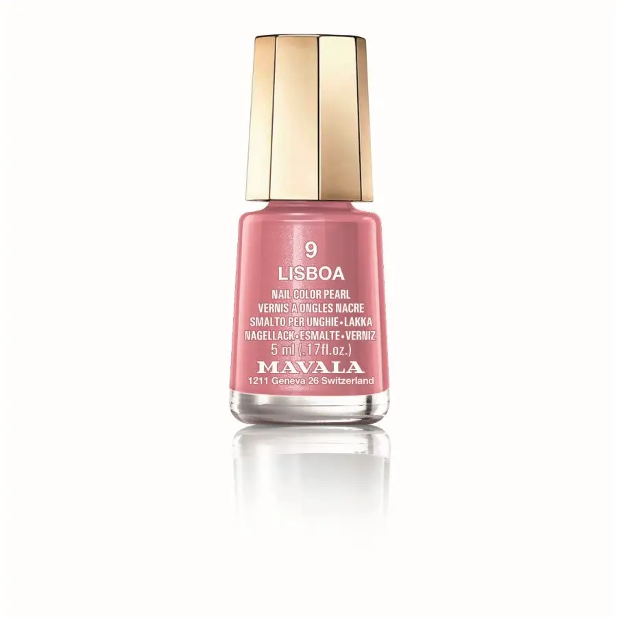 Pink Nagellackflasche mit Goldkappe für Mini Color Mavala Nagellack Produkt