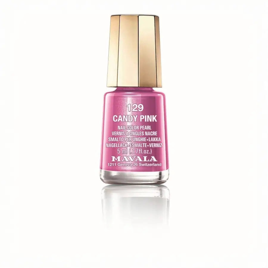 Pink Nagellackflasche mit Goldkappe von Mini Color Mavala Nagellack
