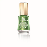 Grüne Nagellackflasche Mini Color Mavala Nagellack mit Goldkappe