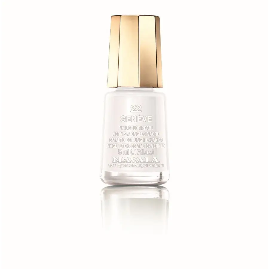 Weiße Nagellack mit Goldkappe im Mini Color Mavala Nagellack Produkt