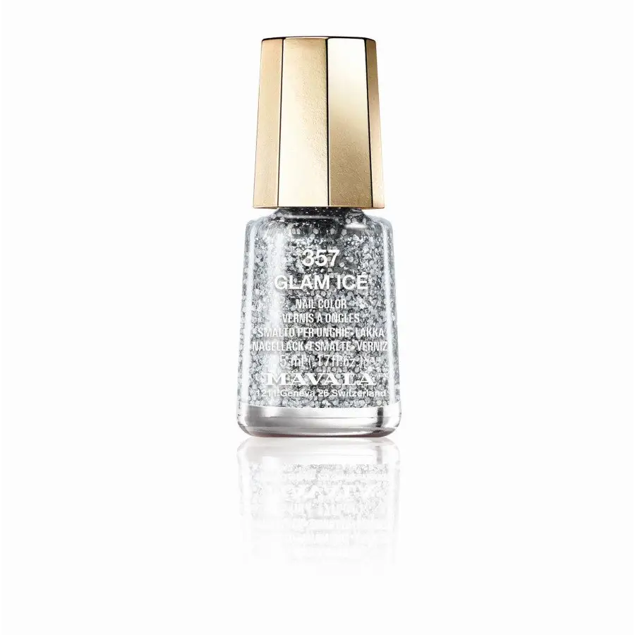 Silberglitter Nagellack mit Goldkappe von Mini Color Mavala Nagellack