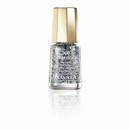 Glitzernder silberner Nagellack mit goldener Kappe von Mini Color Mavala Nagellack