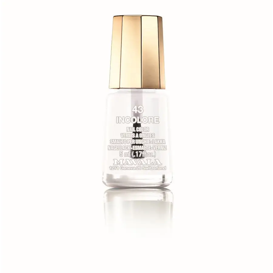 Mini Color Mavala Nagellack mit klarer Nagellack und goldener Kappe