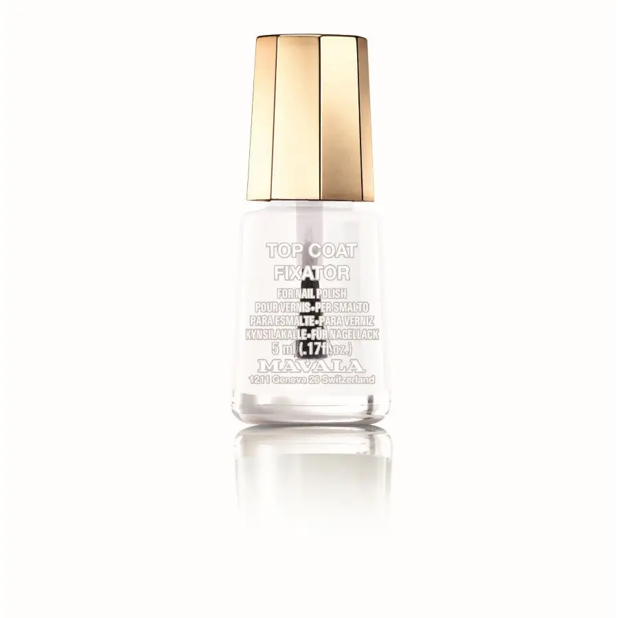 Mini Color Mavala Nagellack mit transparentem Nagellack und goldener Kappe