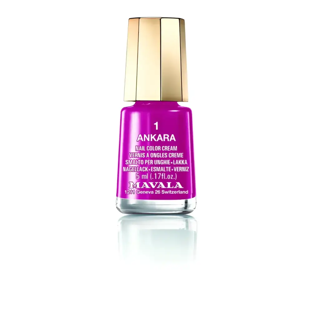 Lila Nagellack mit goldener Kappe von Mini Color Mavala Nagellack