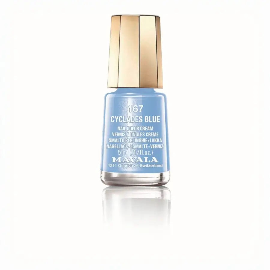 Blaues Nagellackflasche mit goldenem Verschluss von Mini Color Mavala Nagellack