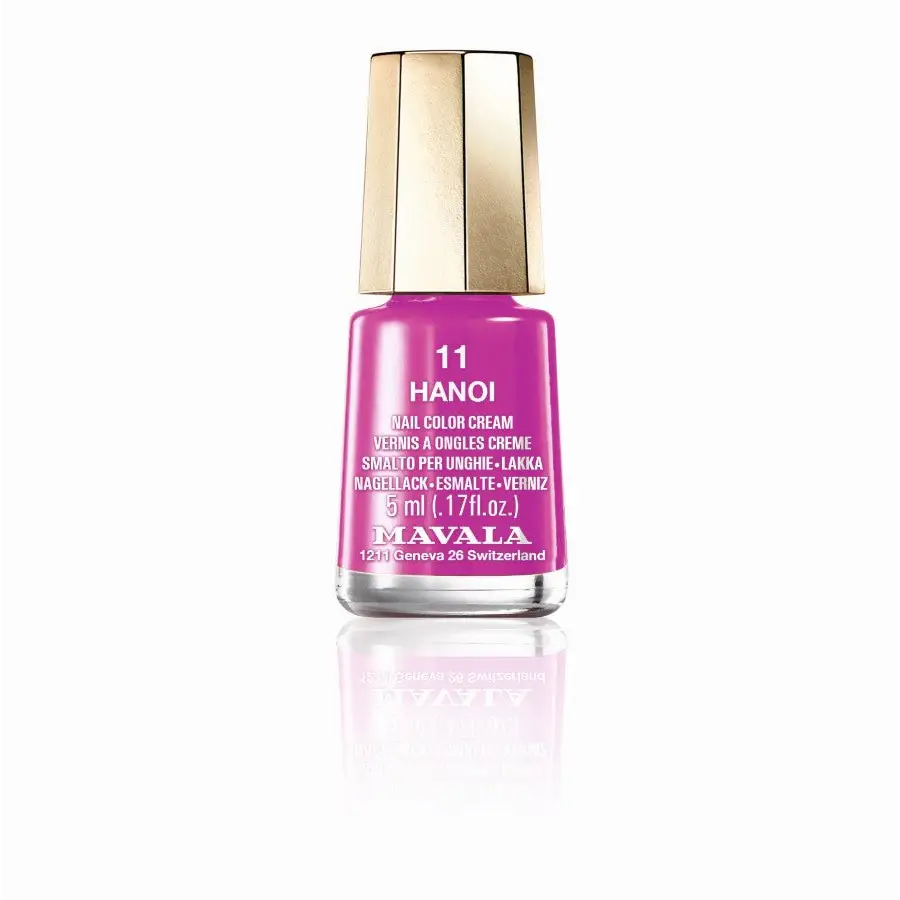 Lila Nagellackflasche mit goldener Kappe von Mini Color Mavala Nagellack