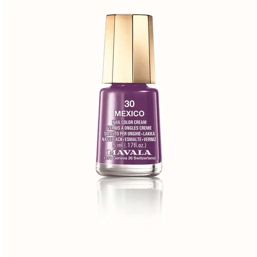 Lila Nagellack Flasche mit goldenem Deckel für Mini Color Mavala Nagellack