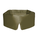 Wide silk sleep mask for restful sleep olive