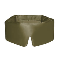 Wide silk sleep mask for restful sleep olive