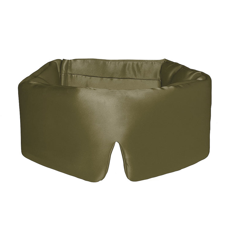 Breite Schlaf-Seidenmaske olive