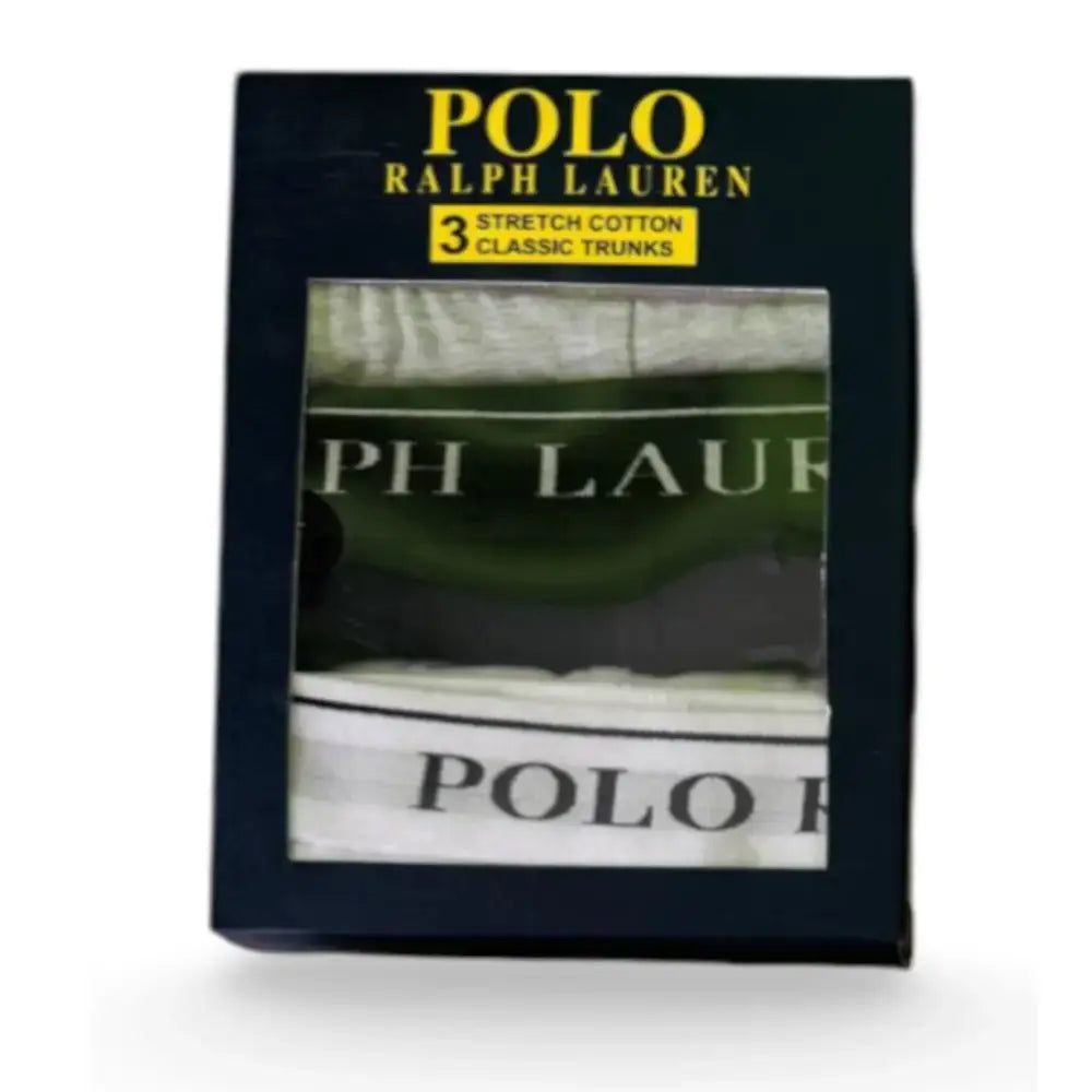 Verpackte Polo Ralph Lauren Trunk 3er Pack schwarz weiß grau Unterwäsche