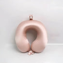 Rose Gold Satin Reiseschlafkissen aus Seide Pink für Komfort und Stil