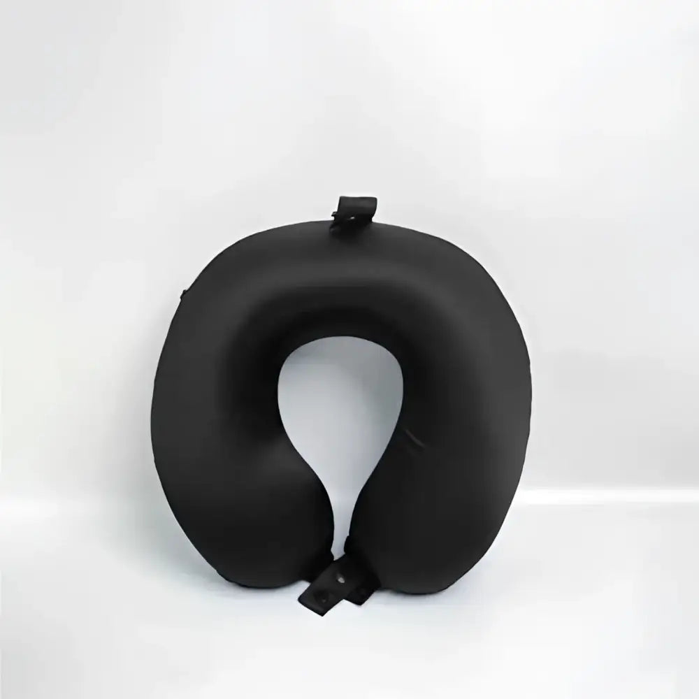 Oreiller de voyage en soie noire
