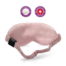 Rosa Schlaf-Seidenmaske aus pinkem Seidenstoff, angenehm weich und luxuriös