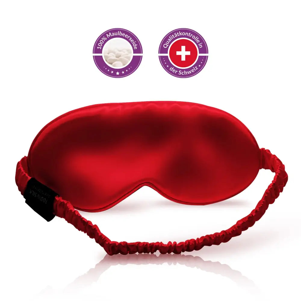 Rote Schlaf-Seidenmaske aus Seide für angenehmen Schlaf und Komfort