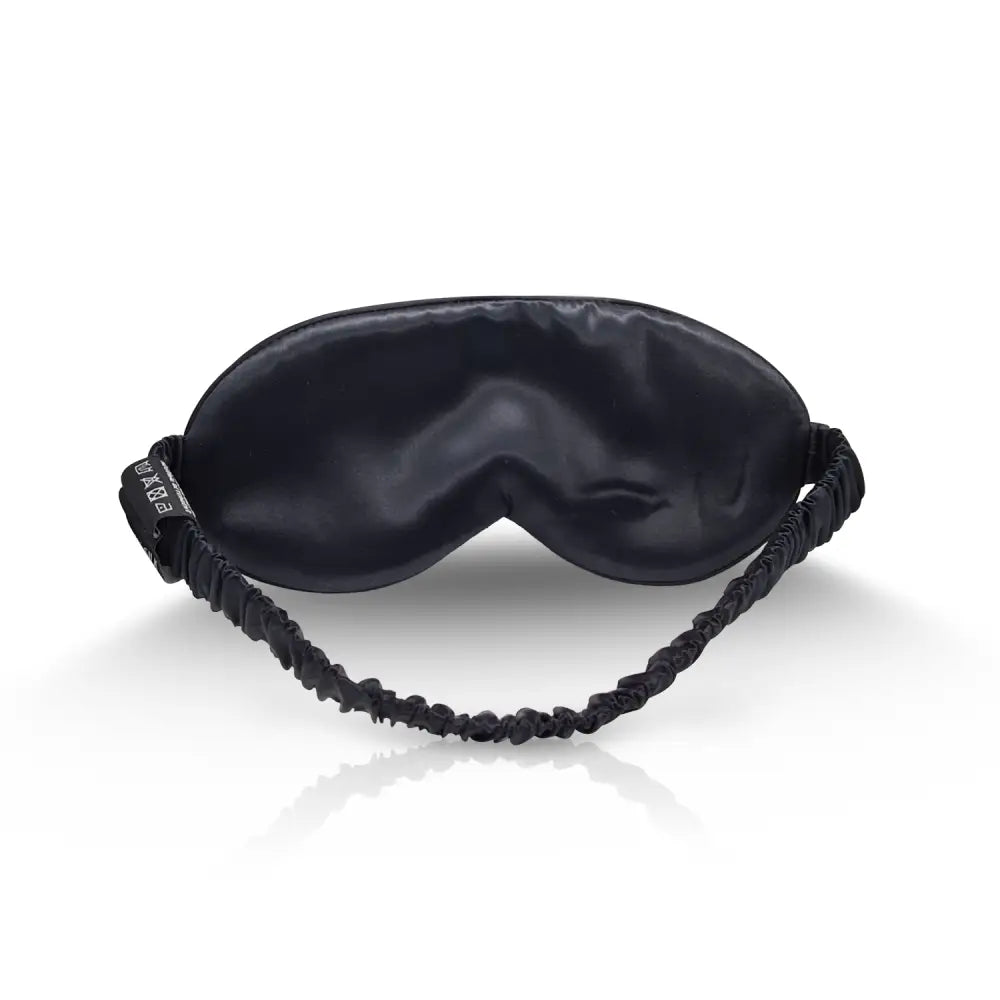 Schwarze Satin-Schlafmaske mit Elastikband für angenehmen Schlaf und maximalen Komfort