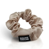Beiges Satin-Scrunchie für Haare im Eleganten Seiden-Design