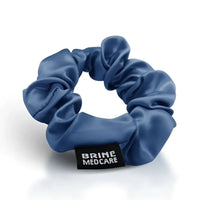 Blaue Satin-Gummiband Seiden-Scrunchie Dunkelblau für Damen und Haare