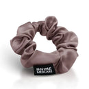 Seiden-Scrunchie Lila mit mauvem Satin, eleganter Haarschmuck