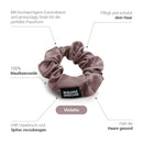 Violet Seiden-Scrunchie Lila aus seidener Stoffquelle für elegantes Haaraccessoire