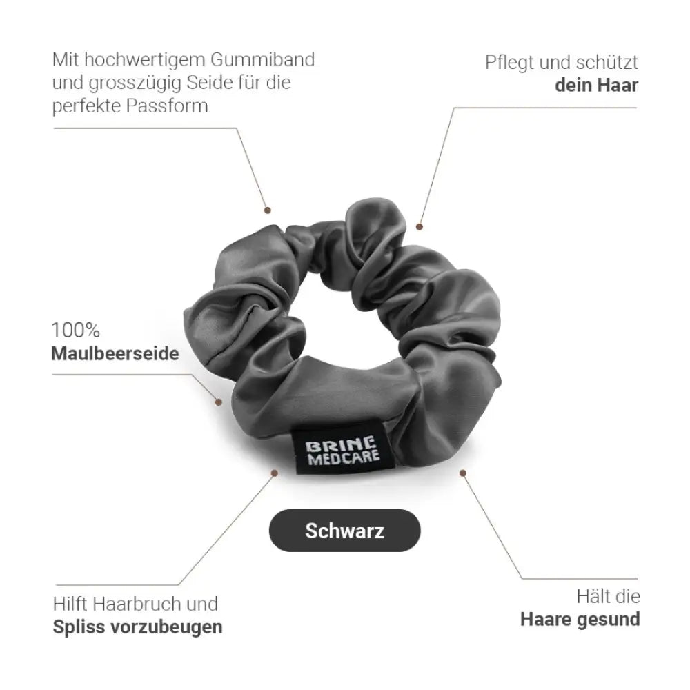 Silk Scrunchie Black
