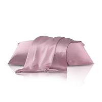 Seidenkissenbezug Rose Pink aus rosa Satin für luxuriösen Schlafkomfort