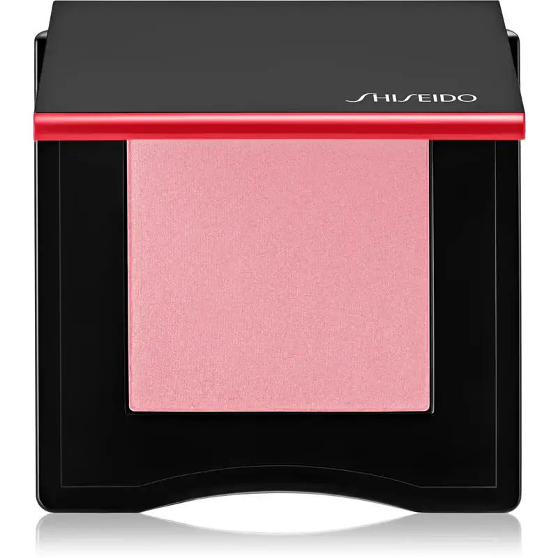 Quadratische pinke Rouge-Compacte des Shiseido InnerGlow CheekPowder #03 Floating Rose
