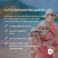 Sonnenschutzwerbung für SUN SCREEN SPF 30 mit hohem UV-Schutz