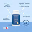 Blaue und weiße Nahrungsergänzungstablette Flasche für CELL VITALIZER Produkt