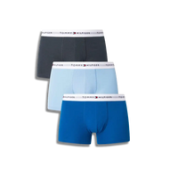 Drei Paar Tommy Hilfiger Boxershorts blau im 3er-Pack für Damen und Herren